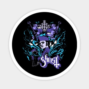 Ghost Retro Neon Purple Magnet